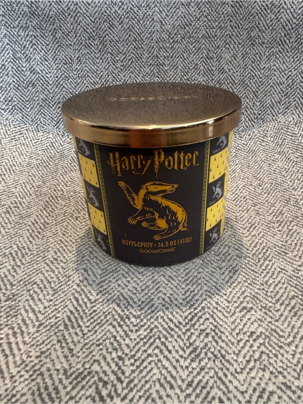 Harry Potter Hufflepuff Scented Candle with Gold Lid